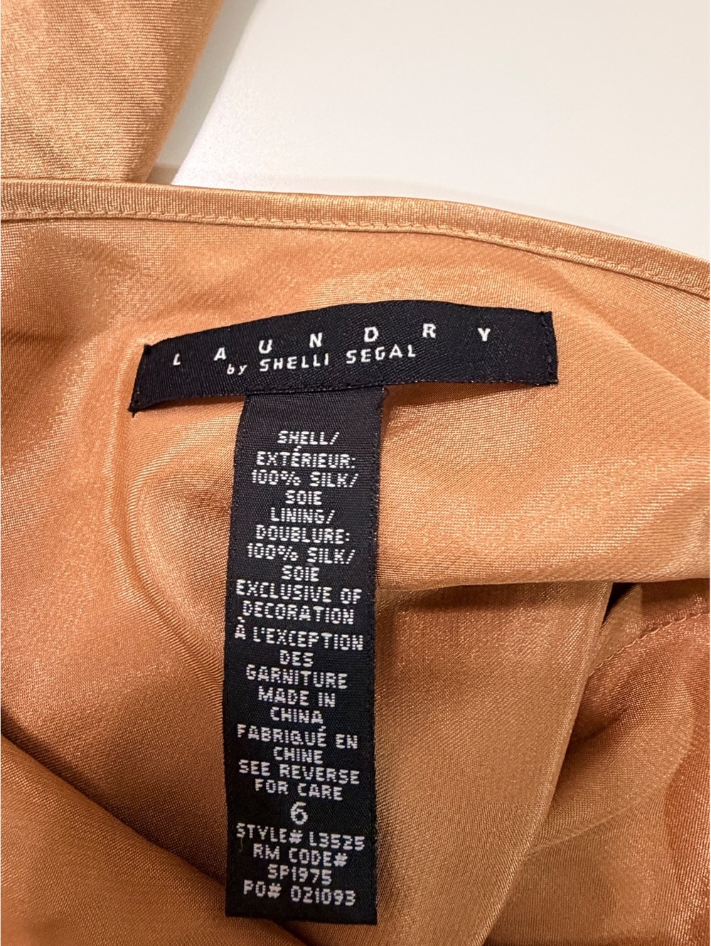 Vintage 100% Silk Gold Slip - Picture 4 of 4